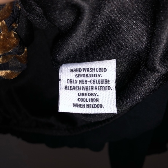 Style & Co black and gold velvet dress top XL - Picture 6 of 7